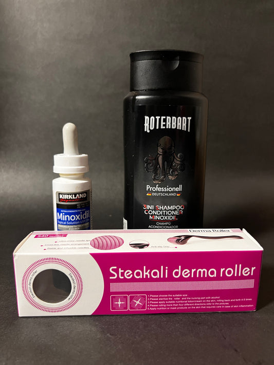 Shampoo 5% + Dermaroller 0.5 +Minoxidil Gratis